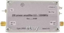 2W power amplifier broadband 0,5 1000MHz, gain 35dB