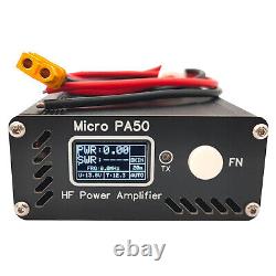 50W 3.5-28.5MHz Micro PA50+ (PA50 Plus) HF Power Amplifier with 1.3 OLED Screen