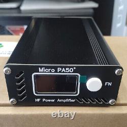 50W Micro PA50+ (PA50 Plus) 3.5-28.5MHz HF Power Amplifier with 1.3 OLED Screen