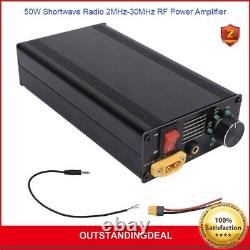 50W Shortwave Radio 2MHz-30MHz RF Power Amplifier with 4-level Low Pass Filter