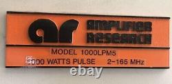 Amplifier Research 1000LPM5 1000 Watts Pulse 2-165MHz RF Power Amplifier