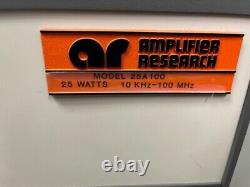 Amplifier Research Model 25a 100, Rf Amplifier, 25 Watts, 10 Khz To 100 Mhz