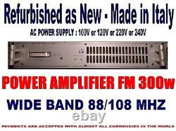 Broadcast Professional 300w FM Power Amplifier Wide Band 88 108 Mhz