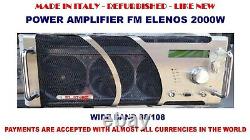 Broadcast Professional Power Amplifier Elenos 2000w FM Wide Band 88 108 Mhz