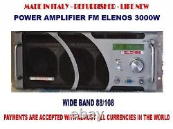 Broadcast Professional Power Amplifier Elenos 3000w FM Wide Band 88 108 Mhz