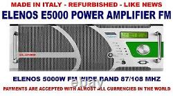 Broadcast Professional Power Amplifier Elenos 5000w FM Wide Band 88 108 Mhz