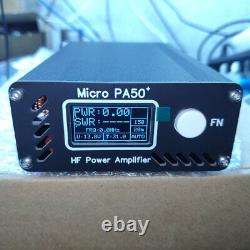 For Micro PA50+50W 3.5-28.5MHz HF Power Amplifier with 1.3 OLED Screen