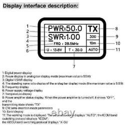 For Micro PA50+50W 3.5-28.5MHz HF Power Amplifier with 1.3 OLED Screen