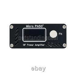 Hamgeek Micro PA50+ 50W 3.5MHz-28.5MHz HF Power Amplifier HF Amp with OLED Screen#