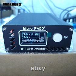 Hamgeek Micro PA50+ 50W 3.5MHz-28.5MHz HF Power Amplifier with 1.3 OLED Screen