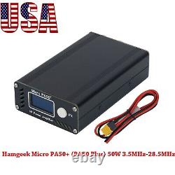 Hamgeek Micro PA50+ (PA50 Plus) 50W 3.5MHz-28.5MHz HF Power Amplifier USA STOCK