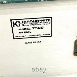 KH Krohn-Hite 7500 Wideband Power Amplifier DC to 1MHz, Made in USA, Tested