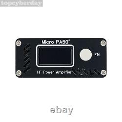 Micro PA50+ (PA50 Plus) 50W 3.5-28.5MHz HF Power Amplifier with 1.3 OLED Screen