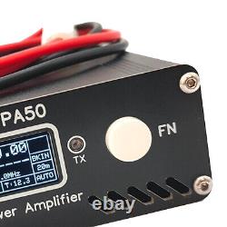 Micro PA50+(PA50 Plus) 50W 3.5-28.5MHz HF Power Amplifier with 1.3 OLED Screen