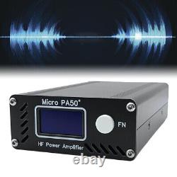 Micro PA50 PLUS SW HF Power Amplifier 50W 3.5MHz-28.5MHz 1.3-Inch OLED Screen AU