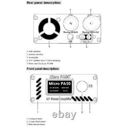 Micro PA50 PLUS SW HF Power Amplifier 50W 3.5MHz-28.5MHz 1.3-Inch OLED Screen AU