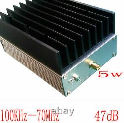 New 100KHz-70MHz 47dB 5W ultra wideband linear RF power amplifier AMP