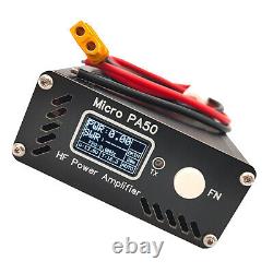 New micro PA50+ HF Portable 50W 3.5-28.5MHz Shortwave Amplifier with OLED Screen