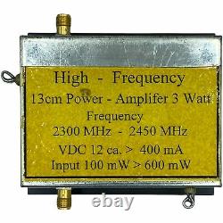 RF Power Amplifier 13cm 2300-2450Mhz 3W 12VDC SMA
