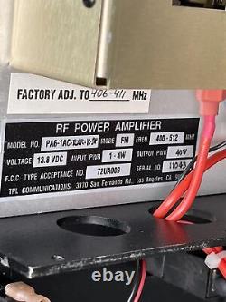 TPL Communications RF Power Amplifier PA6-1AC-RXR Series, 400-512 Mhz, 40 Watts