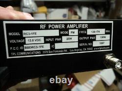 TPL VHF 136 172 Mhz Mobile Power Amplifier 100 Watt RC3-1FE BENDIX DMH GMH