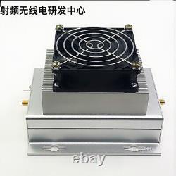 UHF 400-470MHZ 433MHZ 80W Ham Radio Power Amplifier Interphone + Heatsink + Fan