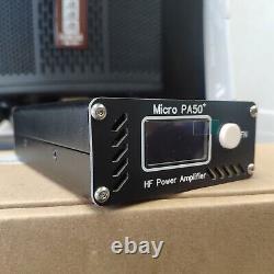 With 1.3 OLED Screen Micro PA50+ (PA50 Plus) 50W 3.5-28.5MHz HF Power Amplifier